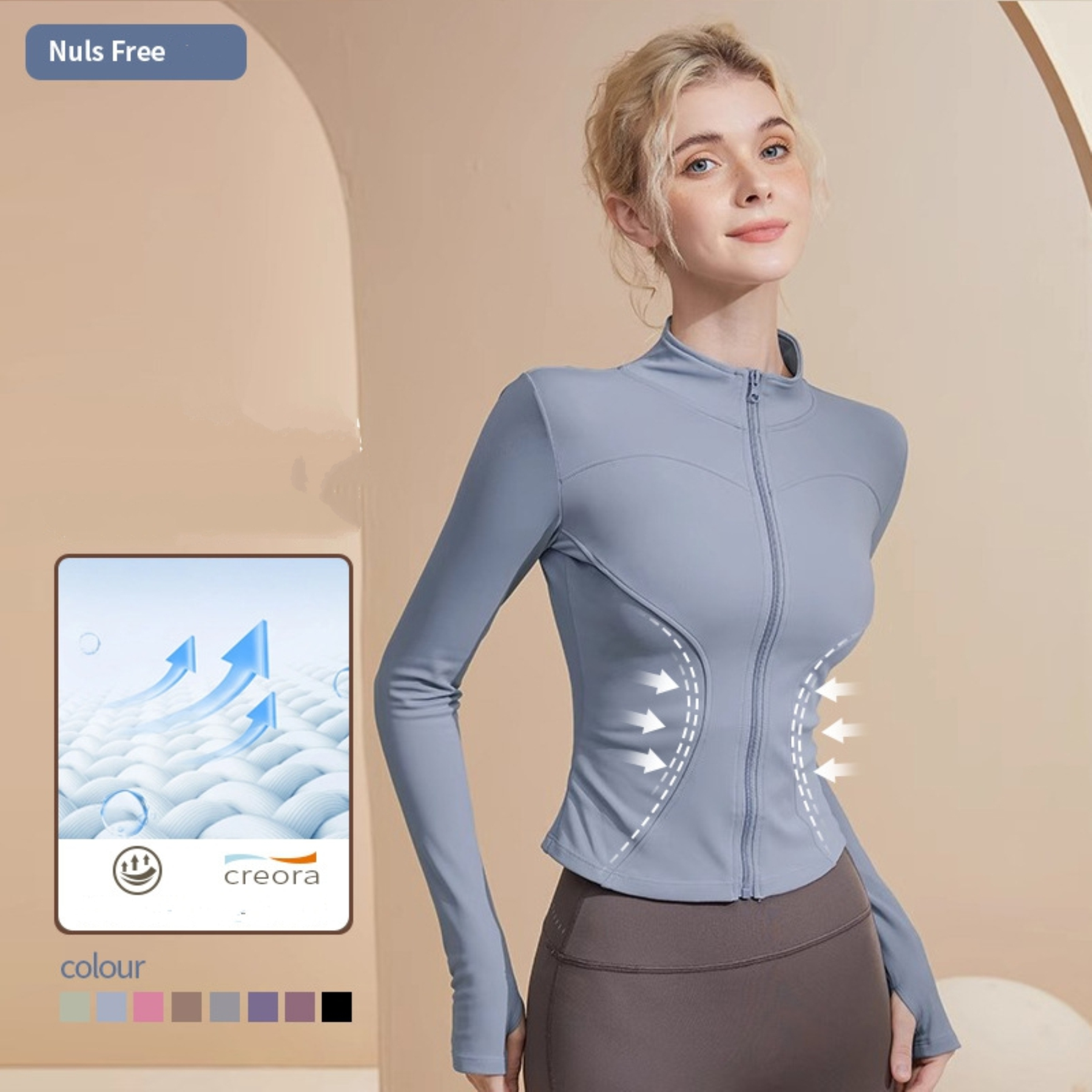 Autumn/Winter Elastic Sports Long sleeve