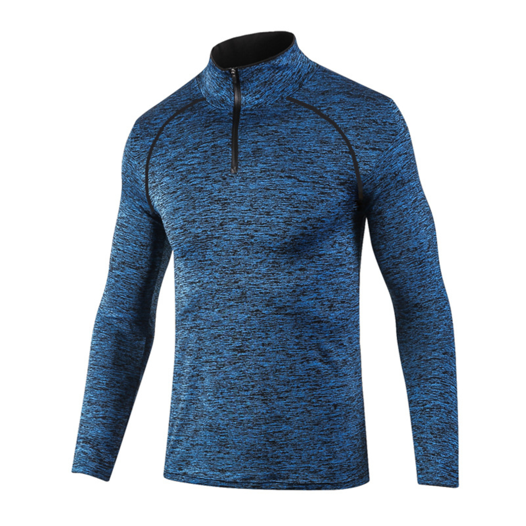Autumn and Winter Men's High Collar Outdoor Long sleeved Men's T-shirt
