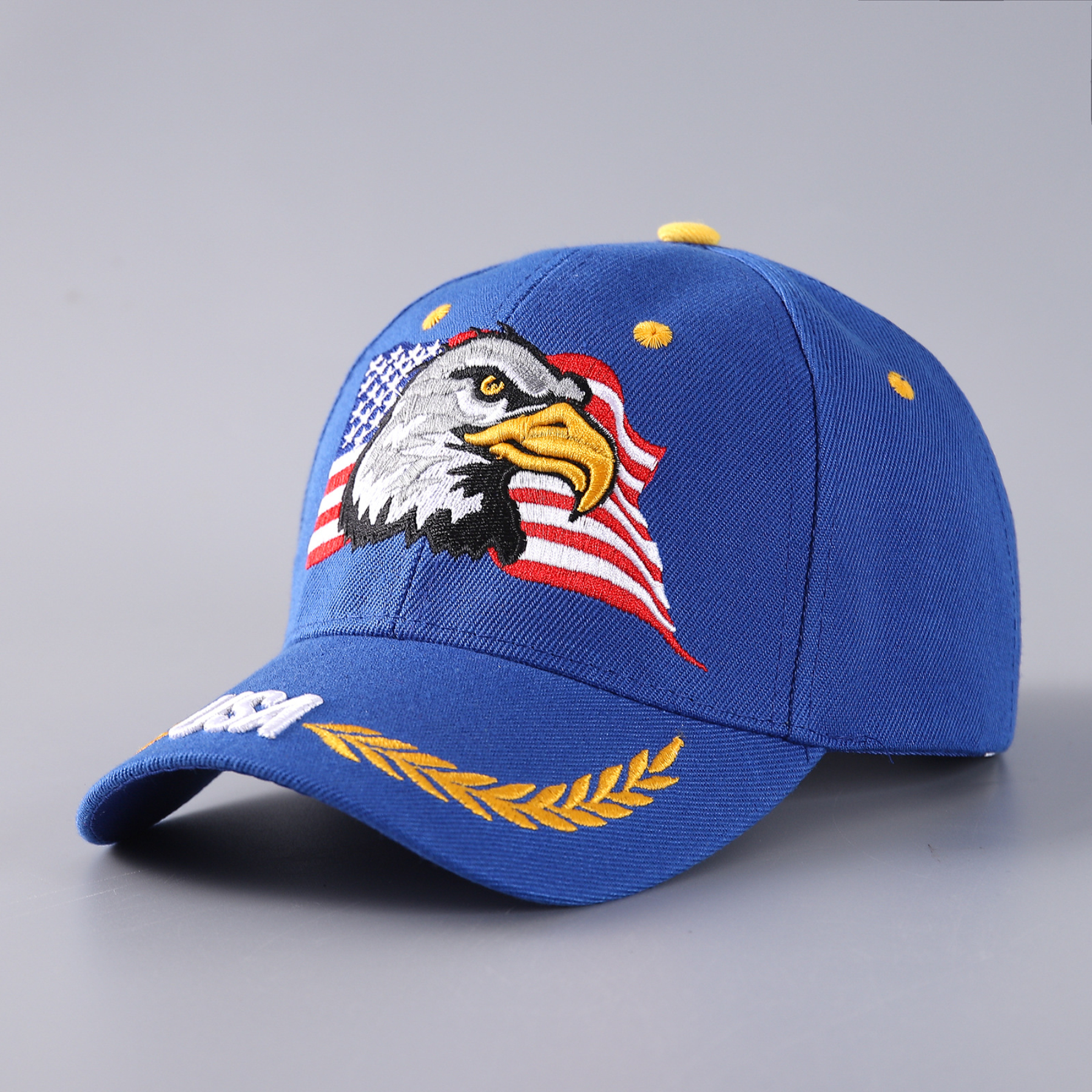 3D Embroidered Baseball Hat USA Alphabet